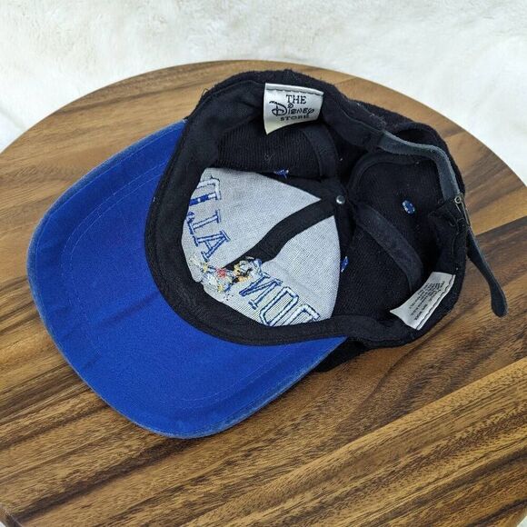 Vintage 90’s Disney Rare Donald Duck Snapback Color Block Cap Hat Wool leather - Picture 5 of 7